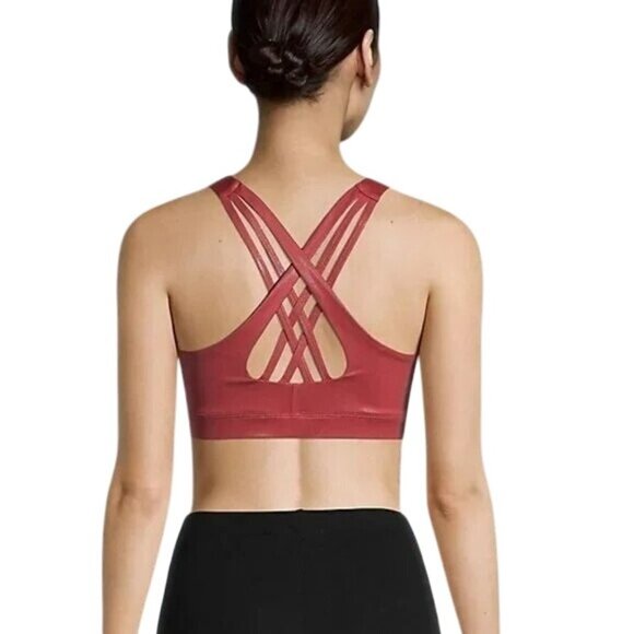 IDEOLOGY- WOMENS LINED PULL OVER CROSS BACK STRAPS SPORTS BRA SIZE X-SMALL-NWT - Picture 2 of 7